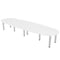 Skutchi Designs 45 in W, 144 in L, 29 in H, Engineered Wood Top, White HAR-BOVL-46143-PT-09 - alternate 1